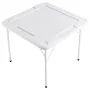 Mahjong Table, Square 4 Player Folding Card Table with 4 Cup Holders & 4 Chip Trays, Portable Domino Game Table with 1 Set of Do
