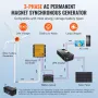 500W vindmøllegenerator 24V 3-bladet vindmølle Kit &