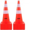 Safety Cones Traffic Cones 12 x 28" Orange Reflective Collars Road Cones
