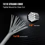 316 Stainless Steel Cable 1/8" 1x19 Steel Cable Wire Rope 150M/500FT Cable Railing Transport Wire Rope Cable for Railing Decking