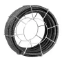 Drain Cleaning Cable 100 FT x 3/4 Inch, Solid Core Steel Drain Cleaner Cable with 4 Cutters for 3.9" to 7.9" Pipes, Professional