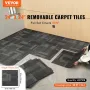 Carpet Tiles Reusable, 24"x 24"Carpet Squares With Padding Attached, Soft Padded Carpet Tiles, Easy Install DIY for Bedroom Livi