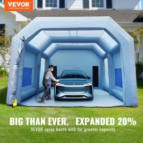 Inflatable Spray Booth Car Paint Tent 33x20x13ft Filter System 2 Blowers