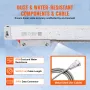 Digital Readout 250 & 500 & 600 mm Linear Scale 3 Axis DRO Display Kit Support Pin Knife Holder Plate Housing Clock Power Cable 