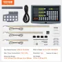 Digital Readout 250 & 500 & 600 mm Linear Scale 3 Axis DRO Display Kit Support Pin Knife Holder Plate Housing Clock Power Cable 