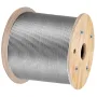 316 Stainless Steel Cable 1/8" 1x19 Steel Cable Wire Rope 150M/500FT Cable Railing Transport Wire Rope Cable for Railing Decking