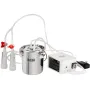 Goat Milking Machine, 3 L 304 Stainless Steel Bucket, Electric Automatic Pulsation Vacuum Milker, Portable Milker with Food-grad