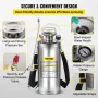 Stainless Steel Sprayer 8L Household Gardening and Floor Cleaning Sprayer, Suitable for the Current Neds of Industry, Agricultur