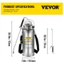 Stainless Steel Sprayer 8L Household Gardening and Floor Cleaning Sprayer, Suitable for the Current Neds of Industry, Agricultur