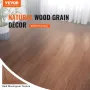 Self Adhesive Vinyl Floor Tiles 36 x 6 inch, 36 Tiles 2.5mm Thick Peel & Stick, Deep Brown Wood Grain DIY Flooring for Kitchen, 