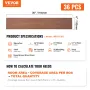 Self Adhesive Vinyl Floor Tiles 36 x 6 inch, 36 Tiles 2.5mm Thick Peel & Stick, Deep Brown Wood Grain DIY Flooring for Kitchen, 