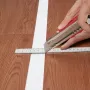Self Adhesive Vinyl Floor Tiles 36 x 6 inch, 36 Tiles 2.5mm Thick Peel & Stick, Deep Brown Wood Grain DIY Flooring for Kitchen, 