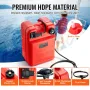 Marine Tank, 6.34-Gallon/24-L Marine Portable Tank Outboard Marine Boat Transfer Tank with 9.8ft Hose, Gauge for Outboard Engine