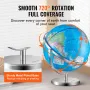 Roterende World Globe med stativ, 13 i/330,2 mm