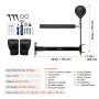 Wall Mount Boxing Spinning Bar, Spinning Bar with Punching Ball, Adjustable Boxing Speed Trainer, Reflex Boxing Bar with Gloves,