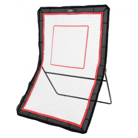 Lacrosse rebounder til baghaven, 5x7 ft volleyball hopp tilbage net, pitchback throwback baseball softball returnering træning