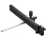 Precision Miter Gauge, Standard Slot 19 x 9.5 mm, Aluminum Alloy Table Saw Miter Gauge with 61 cm Grating 15 Angle Stops Adjusta