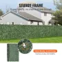 Ivy Privacy Fence, 2440 x 1830 mm Artificial Green Wall Screen, Greenery Ivy Fence with Strengthened Joint, Faux Hedges Vine Lea