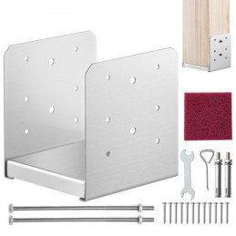 152.4x152.4 Post Base, 1Pcs Stainless Steel Adjustable Post Anchor Bracket(Internal 150 x 139.7), Adjustable Post Base for