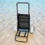 Strandvogn med store hjul til sand, 20,1" x 14,6" lastdæk, med