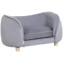 Pet Sofa, Dog Couch for Small Dogs and Cats, Soft Velvety Dog Sofa Bed, 66 lbs Loading Cat Sofa, Dark Grey