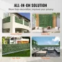 Ivy Privacy Fence, 1.5 x 4m Artificial Green Wall Screen, Greenery Ivy Fence w/ Mesh Cloth Backing and Strengthened Joint, Faux 