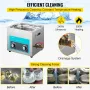 10L Ultrasonic Cleaner Jewelry Cleaner with Heater Timer for Jewelry Cleaning Knob Control Eyeglass Rings Dentures Music Instrum
