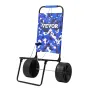 Beach Dolly with Big Wheels for Sand, 15.4" x 15.7" Cargo Deck, w/ 10" PE Solid Wheels, 69LBS Loading Capacity Folding Sand Cart