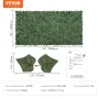 Ivy Privacy Fence, 1.5 x 3m Artificial Green Wall Screen, Greenery Ivy Fence with Mesh Cloth Backing and Strengthened Joint, Fau