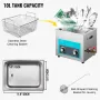 10L Ultrasonic Cleaner Jewelry Cleaner med varmelegeme Timer