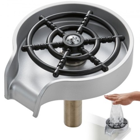 Glasskinner, 10 kraftfulde sprøjtestråler 360â ° Rotation Cup Rinser til vask, slidbestandigt Abs Sink Faucet Cup Washer & Abs