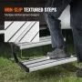 RV Steps, 2-Step, Manual Retractable RV Stairs, Foldable, 440 LBS Load Capacity, Aluminum Alloy Steps, Thickened Steel Plate, No