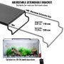 Aquarium Light with LCD Monitor, 18W Full Spectrum Fish Tank Light with 24/7 Natural Mode, Adjustable Brightness & Timer - Alumi