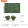 Ivy Privacy Fence, 1.5 x 2.5m Artificial Green Wall Screen, Greenery Ivy Fence with Mesh Cloth Backing and Strengthened Joint, F