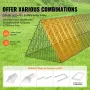 Chicken Tunnels, 118.1 x 28 x 24.2 inch (LxWxH) Chicken Tunnels for Yard, Portable Chicken Tunnels for Outside Easy Installation