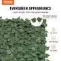 Ivy Privacy Fence, 1 x 4m Artificial Green Wall Screen, Greenery Ivy Fence with Mesh Cloth Backing and Strengthened Joint, Faux 