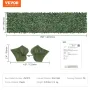 Ivy Privacy Fence, 1 x 4m Artificial Green Wall Screen, Greenery Ivy Fence with Mesh Cloth Backing and Strengthened Joint, Faux 
