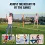 Badminton Net, Height Adjustable Volleyball Net, 17ft Wide Foldable Pickleball Net, Portable Easy Setup Tennis Net Set with Pole