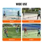 Badminton Net, Height Adjustable Volleyball Net, 17ft Wide Foldable Pickleball Net, Portable Easy Setup Tennis Net Set with Pole