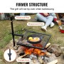 Swivel Campfire Grill Heavy Duty Steel Open Fire Cooking Grate Adjustable