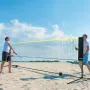 Badminton net, højdejusterbart volleyballnet, 17ft bredt