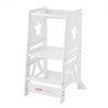Tower Step Stool for Toddlers Kids 3-Level Height Adjustable 350LBS White