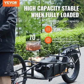 Cykelfragt trailer, 70 lbs belastningskapacitet, tunge