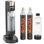 Sparkling Water Maker, Soda Maker Machine for Home Carbonating, Seltzer Water Starter Kit with 2 BPA-free 1L PET Bottles, 2 CO2 