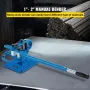 YP-9 Manual Bender, Soild Round Square Bar Metal Bender with 7 Bending Dies, Metal Rod Bar Bender Bending Tool for Construction 