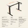 Elektrisk stående skrivebordsramme Justerbar 70-117 cm H Black