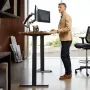 Elektrisk stående skrivebordsramme Justerbar 70-117 cm H Black