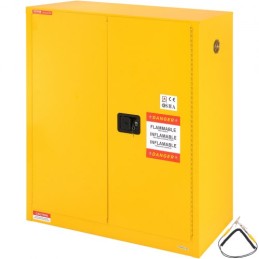 Flammable Safety Cabinet, 30 Gal, Cold-Rolled Steel Flammable Liquid Storage Cabinet, 43.1x18.1x50.1 in Explosion Proof with 1