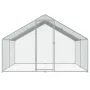 Large Metal Chicken Coop, 9.8x12.9x6.5 ft Walk-in Chicken Runs for Yard with Cover, Spire Roof Hen House with Security Lock for 