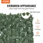 Ivy Privacy Fence, 1 x 2.5 m Artificial Green Wall Screen, Greenery Ivy Fence with Strengthened Joint, Faux Hedges Vine Leaf Dec